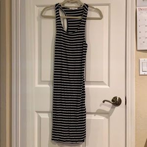 Blue striped dress